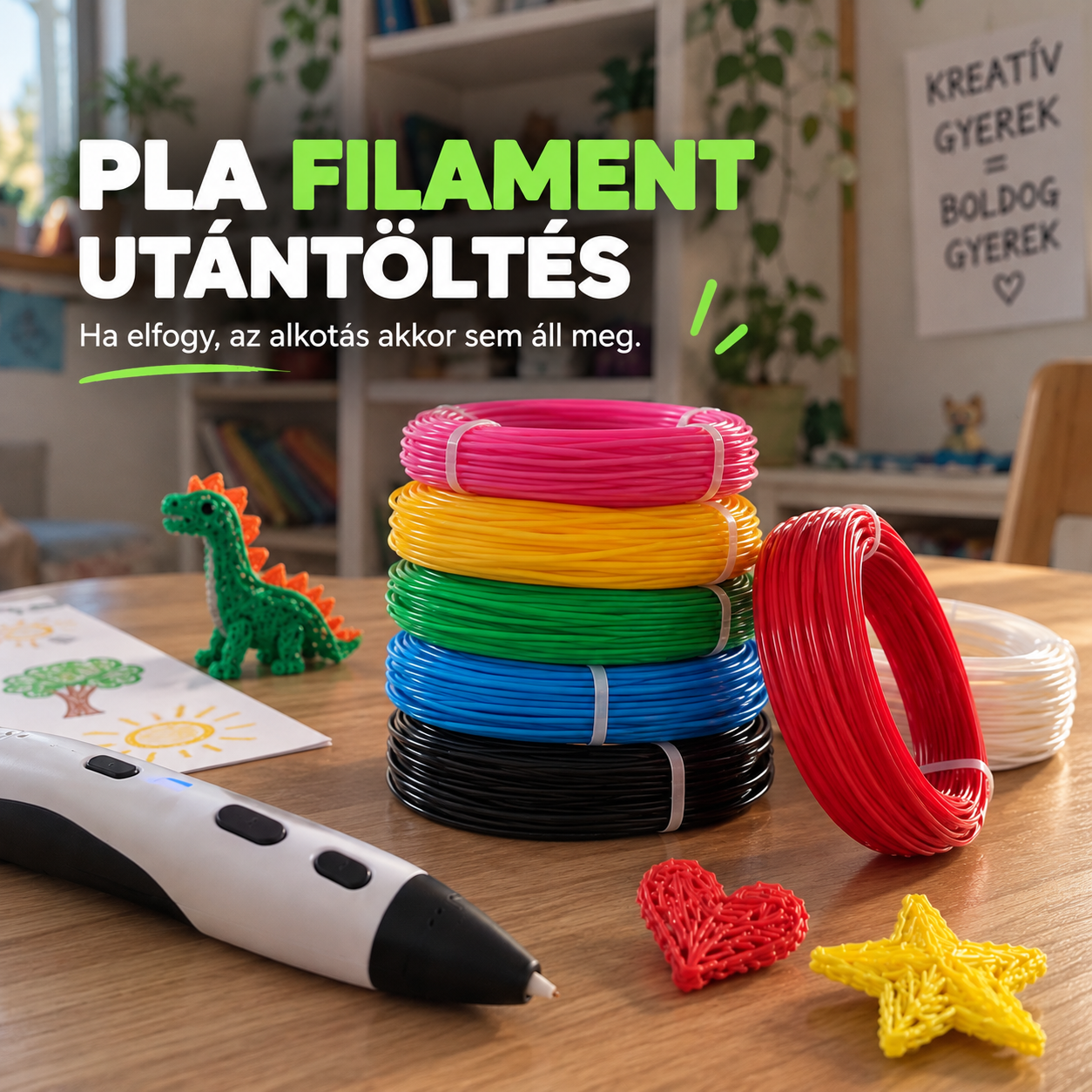 Színes PLA Filament Utántöltő